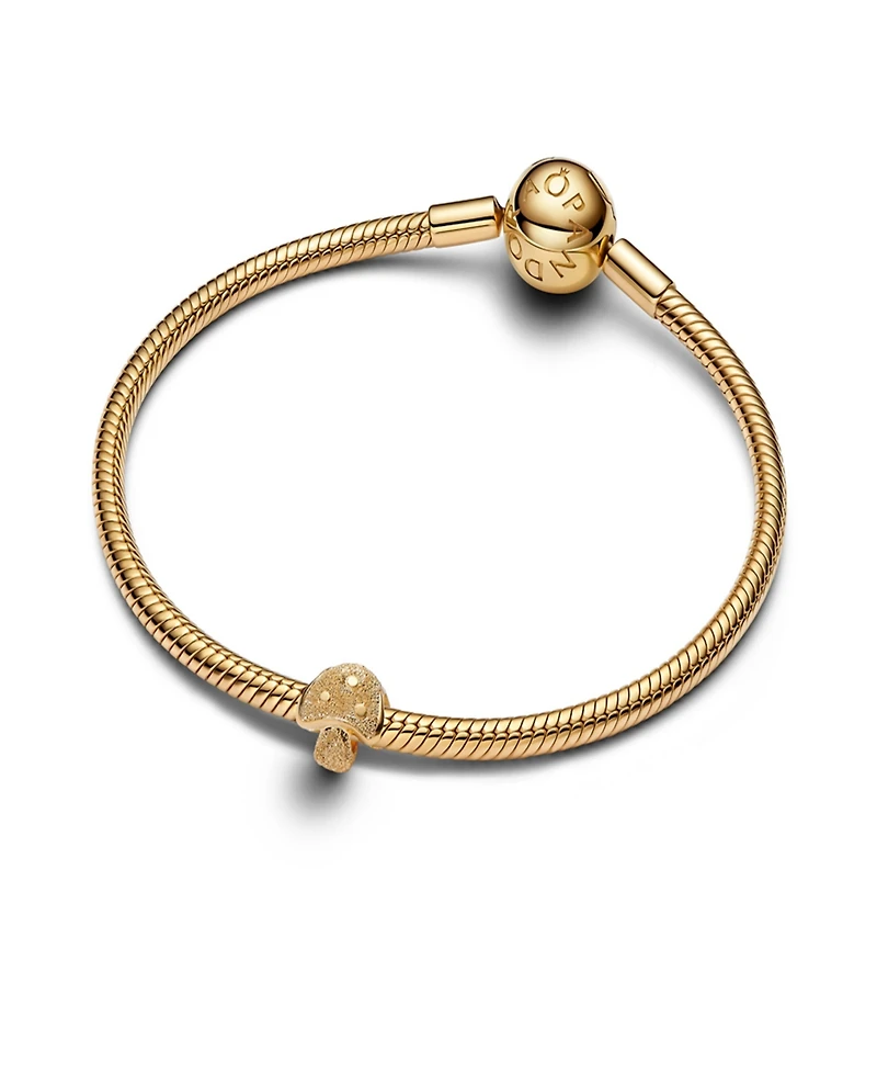 Pandora Gold Tone Textured Mushroom Mini Charms