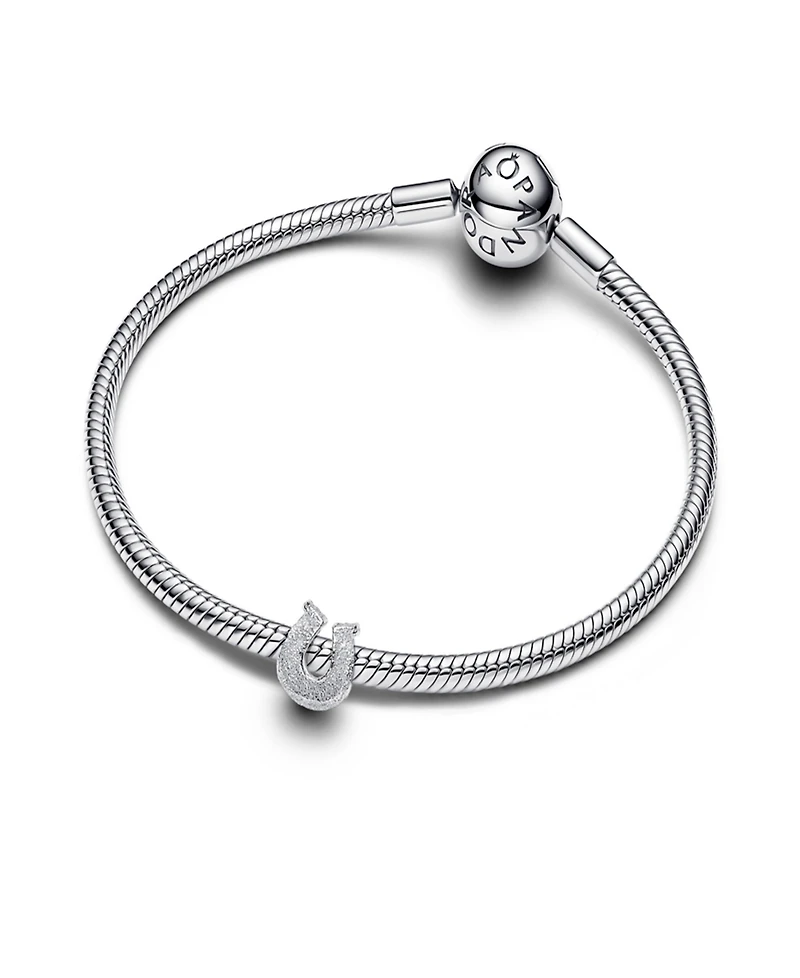 Pandora Silver Textured Horseshoe Mini Charms