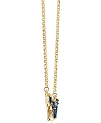Macy's Marquise Shape Sapphire Pendant with Chain (7/8 ct. t.w.) in 14k Yellow Gold
