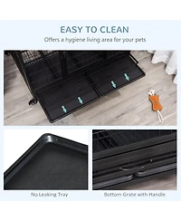 PawHut 43" Heavy Duty Dog Crate, Indestructible Dog Cage Kennel,