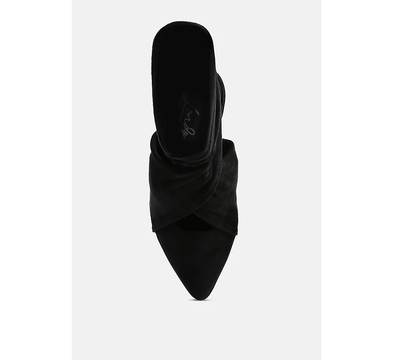 Mama Fav Lace Up Block Heel Mules Women