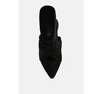Mama Fav Lace Up Block Heel Mules Women