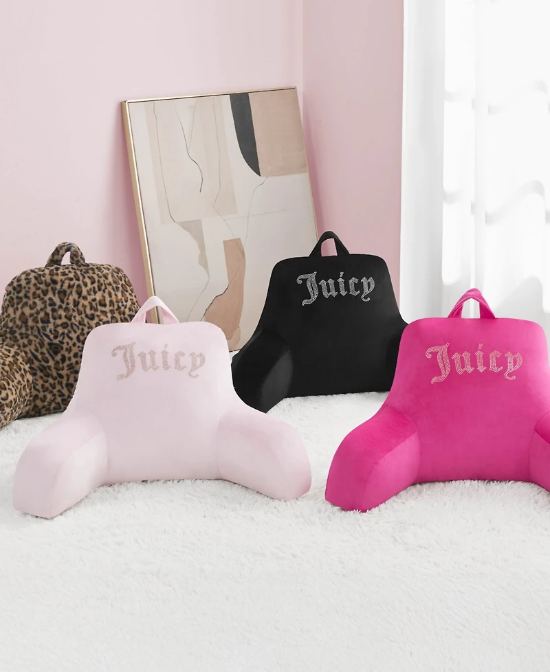 Juicy Couture Backrest Polyester Pillow with Pocket, 30" x 17"
