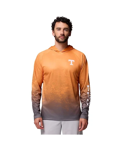 Columbia Men's Tennessee Orange Volunteers Pfg Gradient Water Super Terminal Tackle Hoodie Omni-Wick T-Shirt