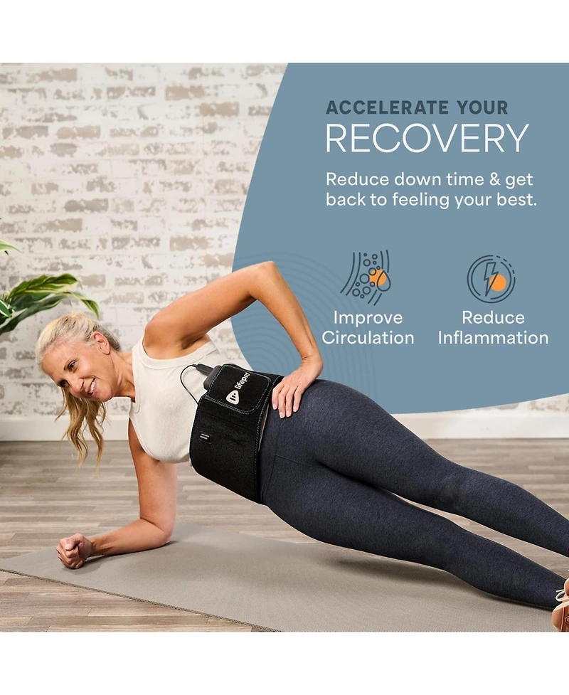 LifePro Infrared Red Light Therapy Belt – Adjustable Heating Pad with 660nm & 850nm Wavelengths for Back, Body & Shoulder Pain Relief –