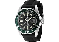 Invicta Men's 48214 Pro Diver Quartz 3 Hand Black Dial Watch