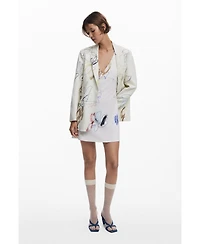 Desigual Women's Pinafore dress with strokes