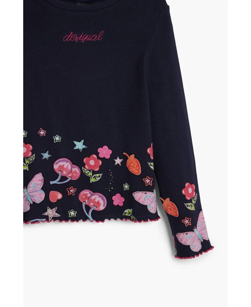 Desigual Girls Girls's Long sleeve T-shirt with floral logo