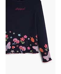 Desigual Girls Girls's Long sleeve T-shirt with floral logo