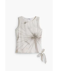 Desigual Women's Dandelion tie T-shirt