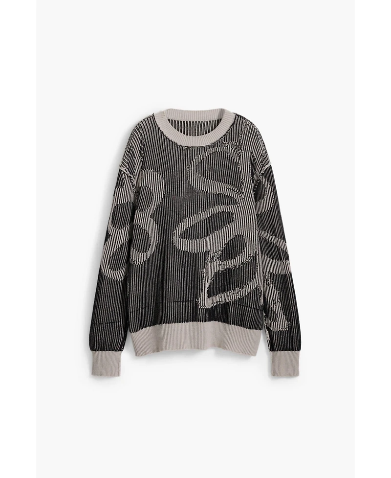Desigual Men's Floral Jacquard Sweater