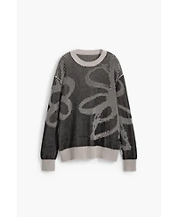 Desigual Men's Floral Jacquard Sweater