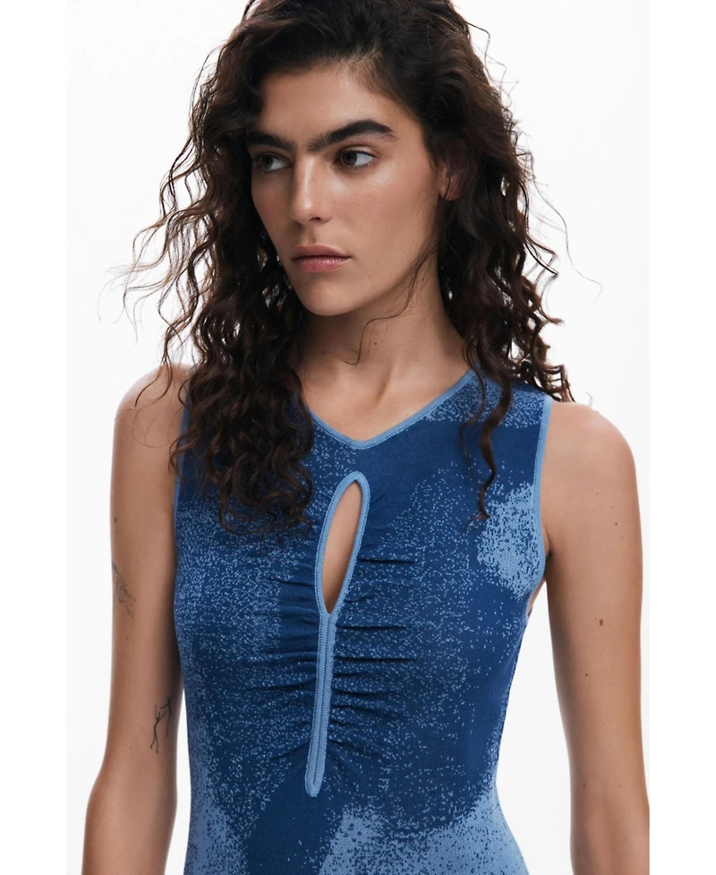 Desigual Women's Jacquard cut-out dress