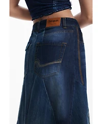 Desigual Women's Patchwork denim skirt