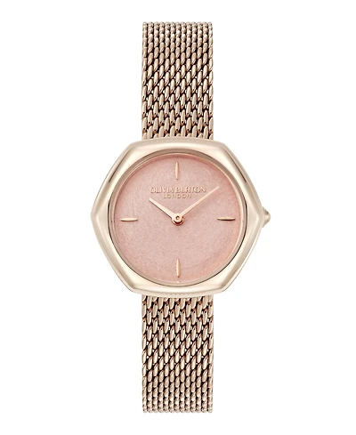 Olivia Burton Women's Charing Rose Gold Tone Stainless Steel Bracelet Watch, 28.5mm