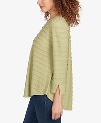 Ruby Rd. Petite Scalloped Jacquard Knit Top