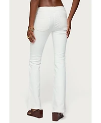 Edikted Women's Mattea Low Rise Flared Jeans