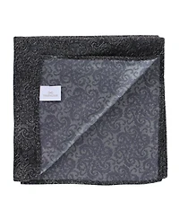 Trafalgar Men's Esteban Scrolling Vines Tone on Tone Patterned Silk 12x12 Pocket Square