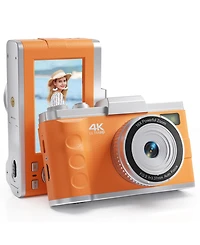 Sugift Digital Camera with 64MP Autofocus, 3.0 Inch Flip Screen, 16X Zoom, Dual Lens Vlogging Camera with Filters, Timer and 32GB Card Included