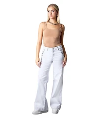 Blue Revival Women's Ariana Mid-Rise Wide-Leg Jeans