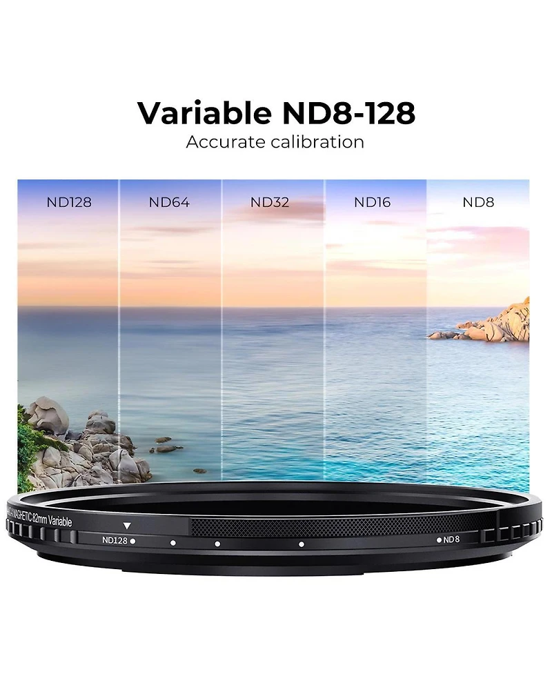 K&F Concept 58mm Nano-x ND8-128 3-7 Stop Magnetic Variable Neutral Density Lens Filter
