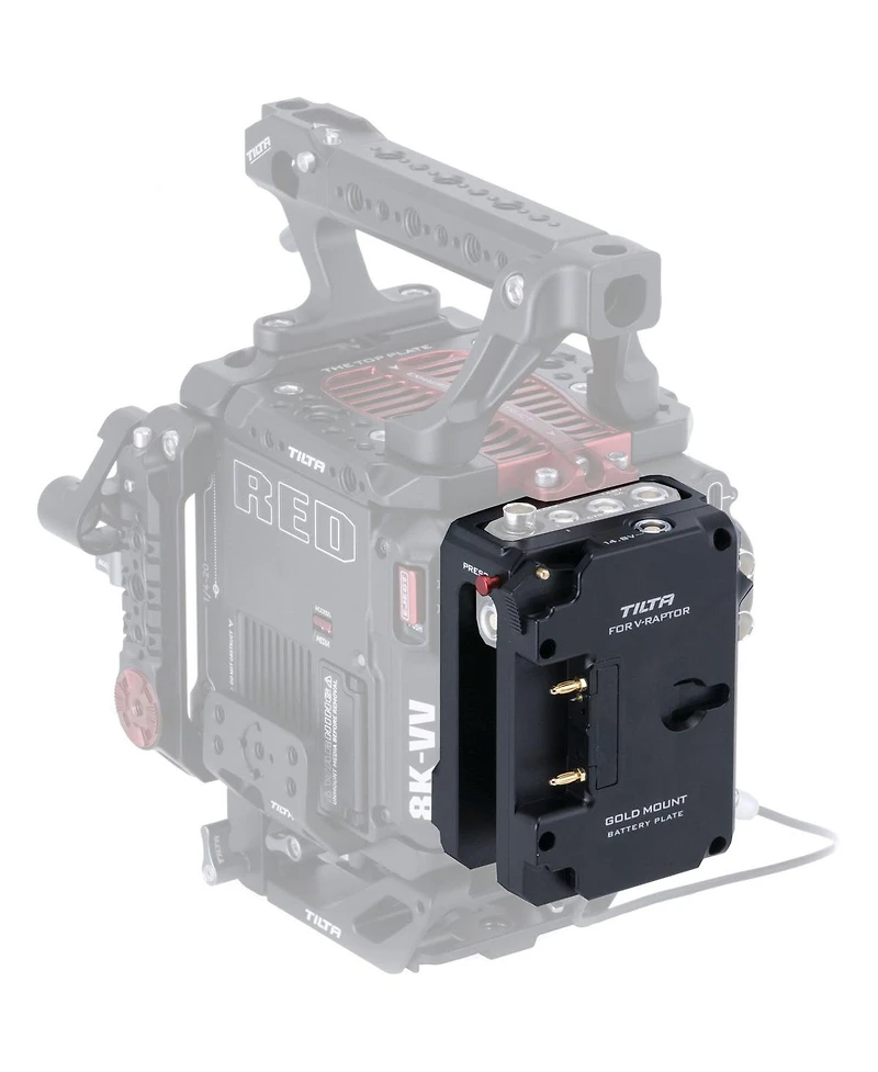 Tilta Gold Mount Battery Plate for Red V-raptor, Black