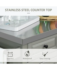 Slickblue Durable Kitchen Storage Cabinet with Doors and Shelves for Pantry Organization