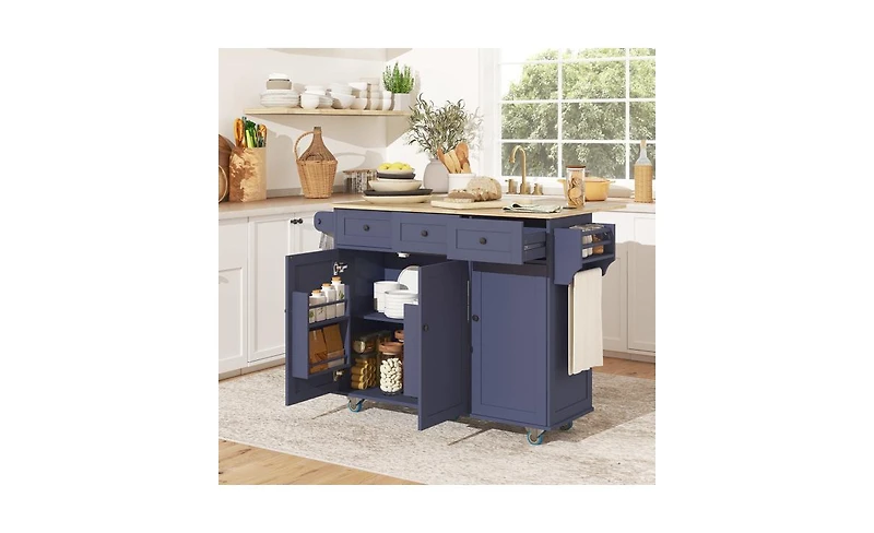 Slickblue Durable Kitchen Storage Cabinet Kitchen Cabinet and Kitchen Island for Organized Kitchens