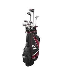 Wilson Deep Red Tour Right Hand Mens Carry Complete Golf Set - Standard / Regular / Black/Deep Red/Grey