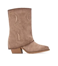 Xti Women's Suede Foldover Booties By