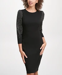 Calvin Klein Petite Bling Sleeve Sheath Dress