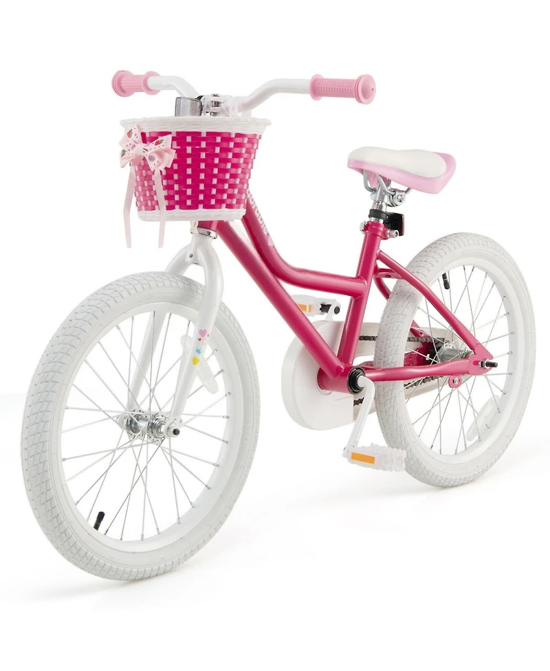 18-Inch Kids Bike with Training Wheels for Ages 6-8 – Pink