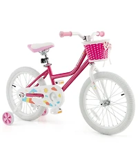 18-Inch Kids Bike with Training Wheels for Ages 6-8 – Pink