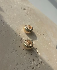Adornia Gold Plated Purse Hoop Earrings