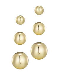 Adornia Gold Ball Stud Earrings Set