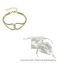 Adornia Gold Plated Interlocking Rope Chain Bracelet