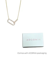 Adornia Gold Cubic Zirconia Pave Links Necklace