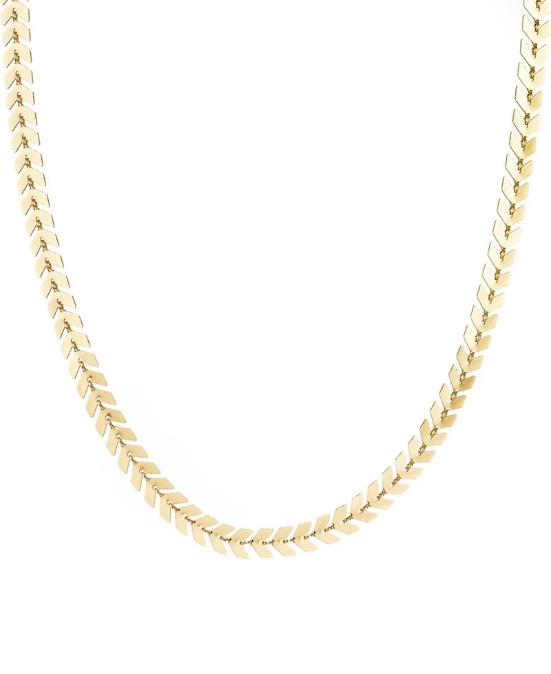 Adornia Gold Adjustable Fishtail Chain Choker Necklace