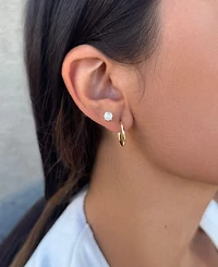 Adornia Gold Hoop, Solitaire and Ball Stud Set