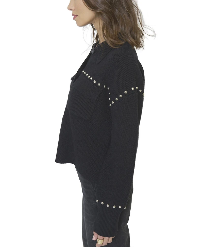 Central Park West Women's Jay Studded Sweater Jacket
