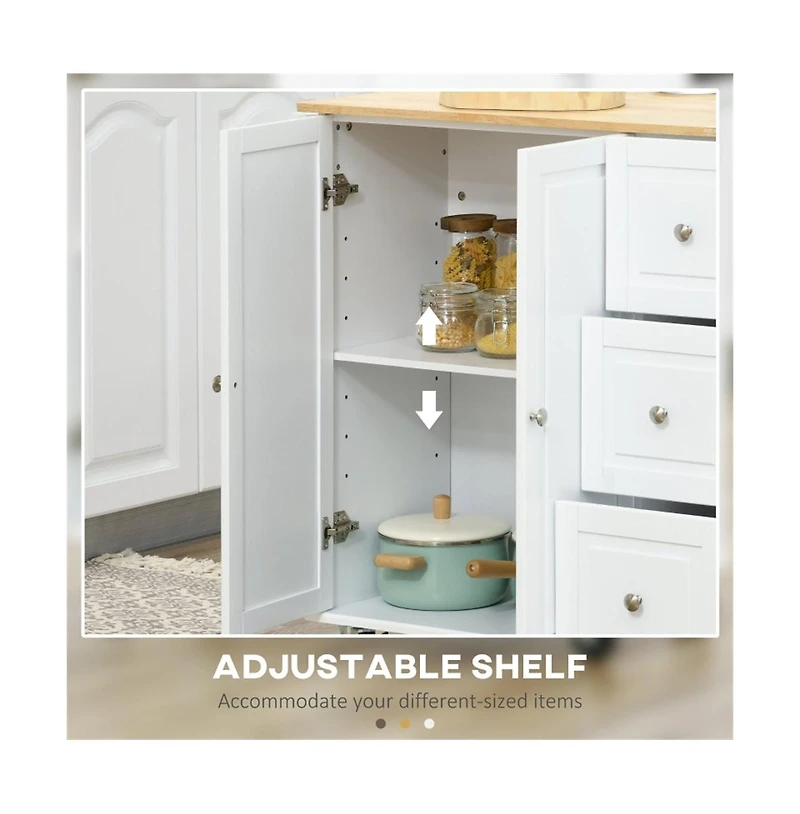 Slickblue Multi-Purpose Kitchen Storage Cabinet for Organizing Utensils Appliances and Pantry Items