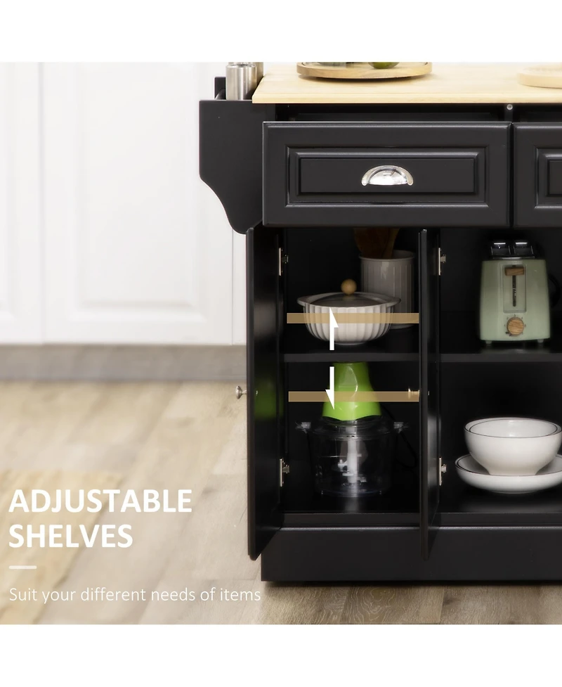 Slickblue Stylish Kitchen Storage Cabinet with Shelves for Pantry and Dining Room Storage