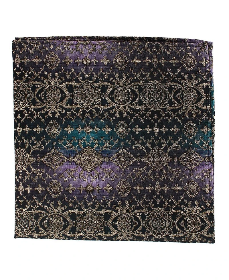 Trafalgar Men's The Spellbound Brocade Novelty Silk 12x12 Pocket Square