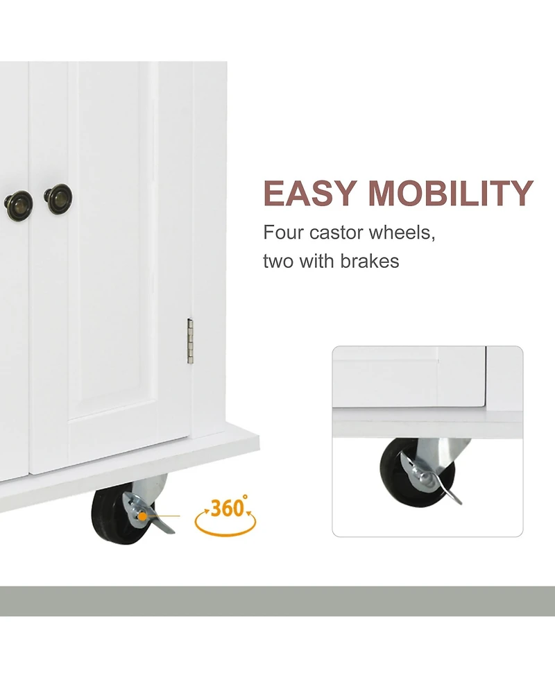 Slickblue Contemporary Kitchen Storage Cabinet with Large Shelves for Pantry and Dining Essentials