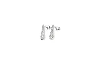 Lucy Quartermaine Skinny Drip Studs with white topaz