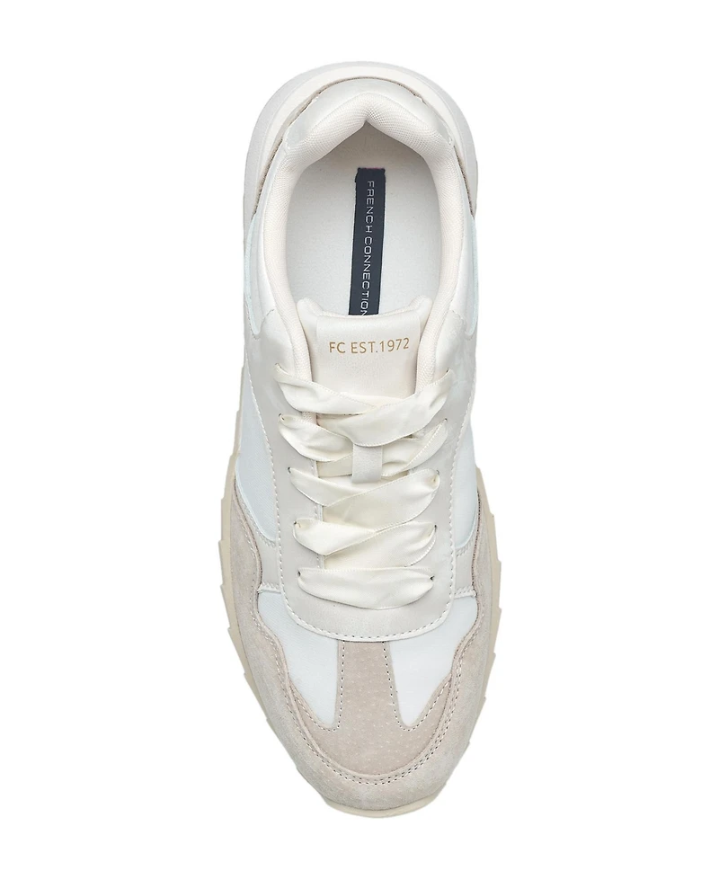 French Connection Women's Metz Ribbon Lace Sneakers