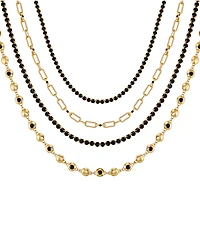 Guess Rhinestone Gold-Tone Multi-Row Necklace