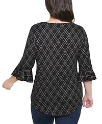 Ny Collection Petite Bell Sleeve Top