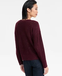 I.n.c. International Concepts Women's Roving Sequin V-Neck Sweater, Macy's Exclusive