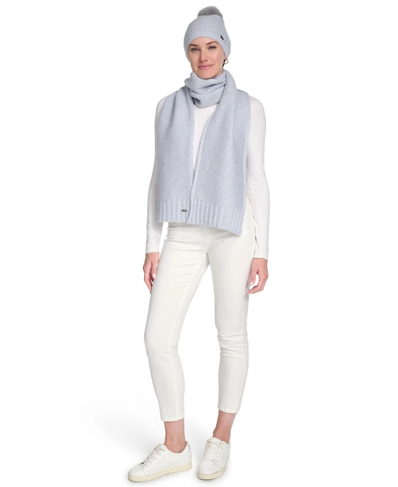 Calvin Klein 2-Piece Mini Sequin Hat and Scarf Set